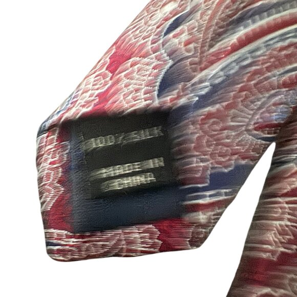 Jos. A. Bank Heritage Collection Mens 100% Silk Necktie Red & Blue Paisley Patte - Picture 5 of 8